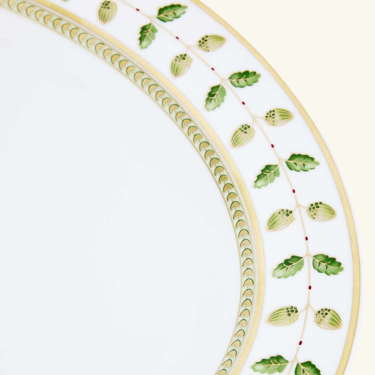 bernardaud constance platter oval green 33cm