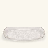 dimlaj thuluth serving plate rectangular clear 37cm
