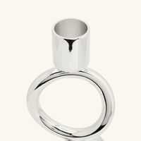 christofle vertigo three ring candle holder silver plated