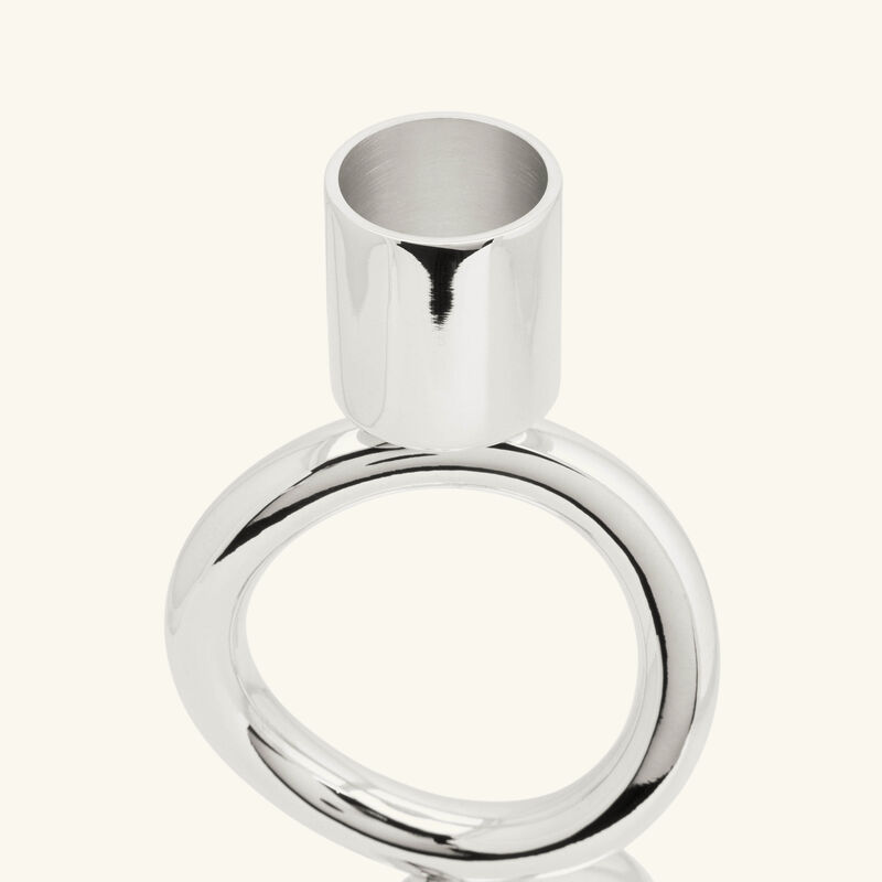 christofle vertigo three ring candle holder silver plated