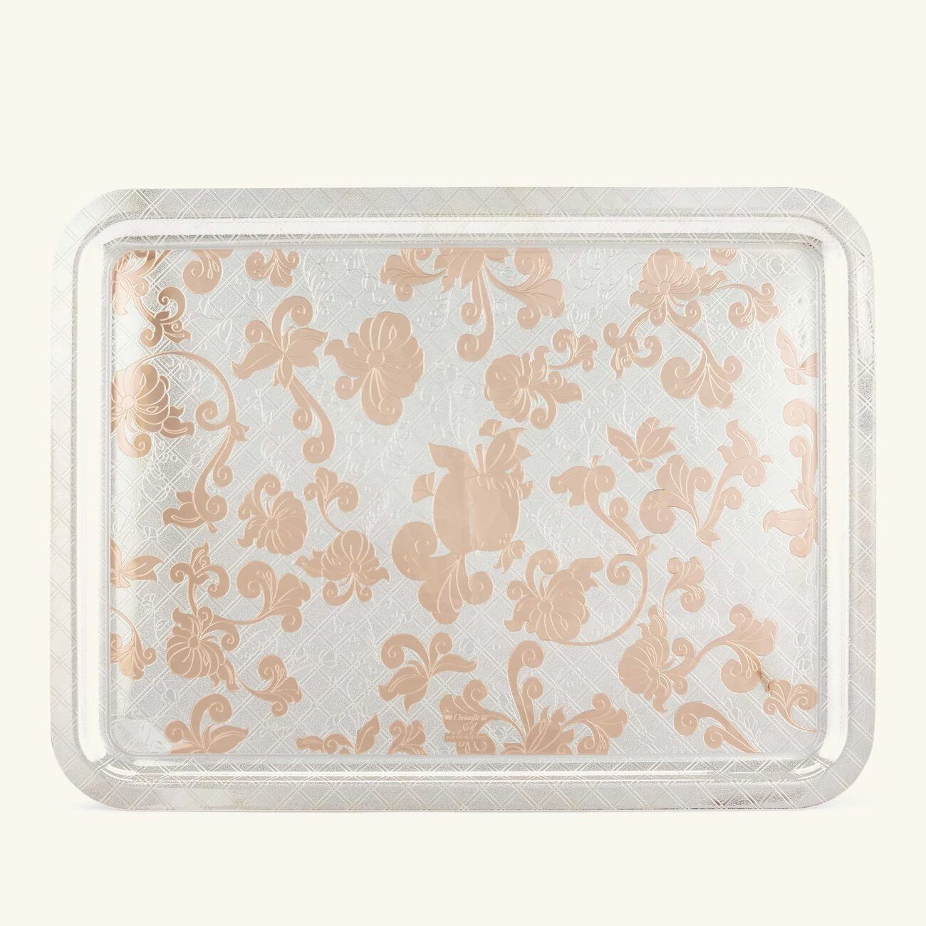 كريستوفل صينية جاردان ديدن مستطيلة كبيرة باللون الفضي