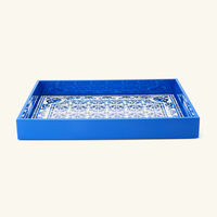 dolce gabbana casa blu mediterraneo tray rectangular large blue