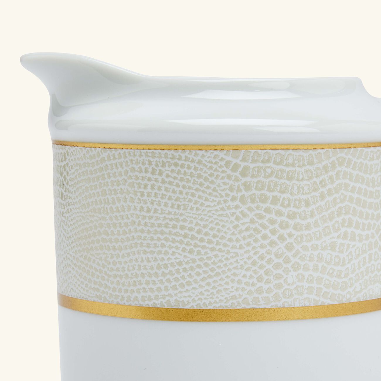 bernardaud sauvage blanc milk pitcher gold