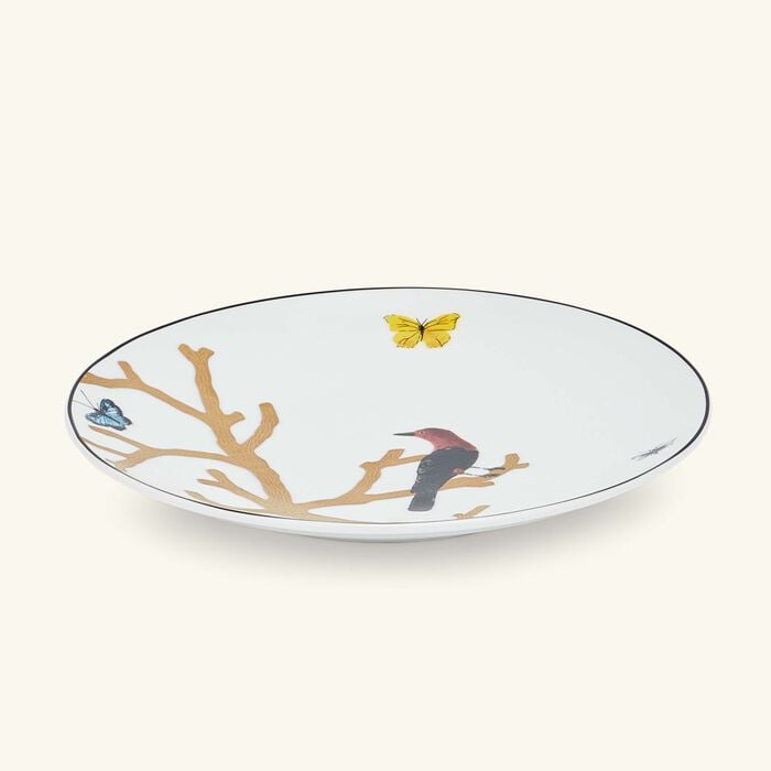 bernardaud aux oiseaux bread   butter plate round gold 16cm