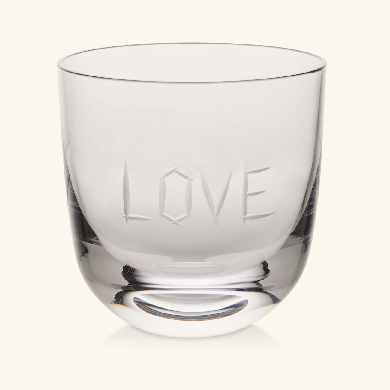 ruckl abc love drinking glass clear