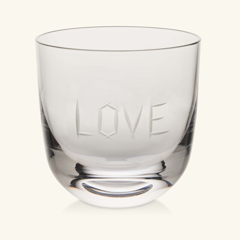 ruckl abc love drinking glass clear