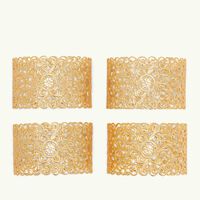 طقم حلقات المناديل فينيس باللون الذهبي - 4 حلقات فيلاري طقم حلقات المناديل فينيس باللون الذهبي 4 حلقات