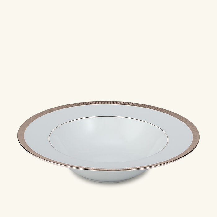 bernardaud maille platine soup plate white 22cm