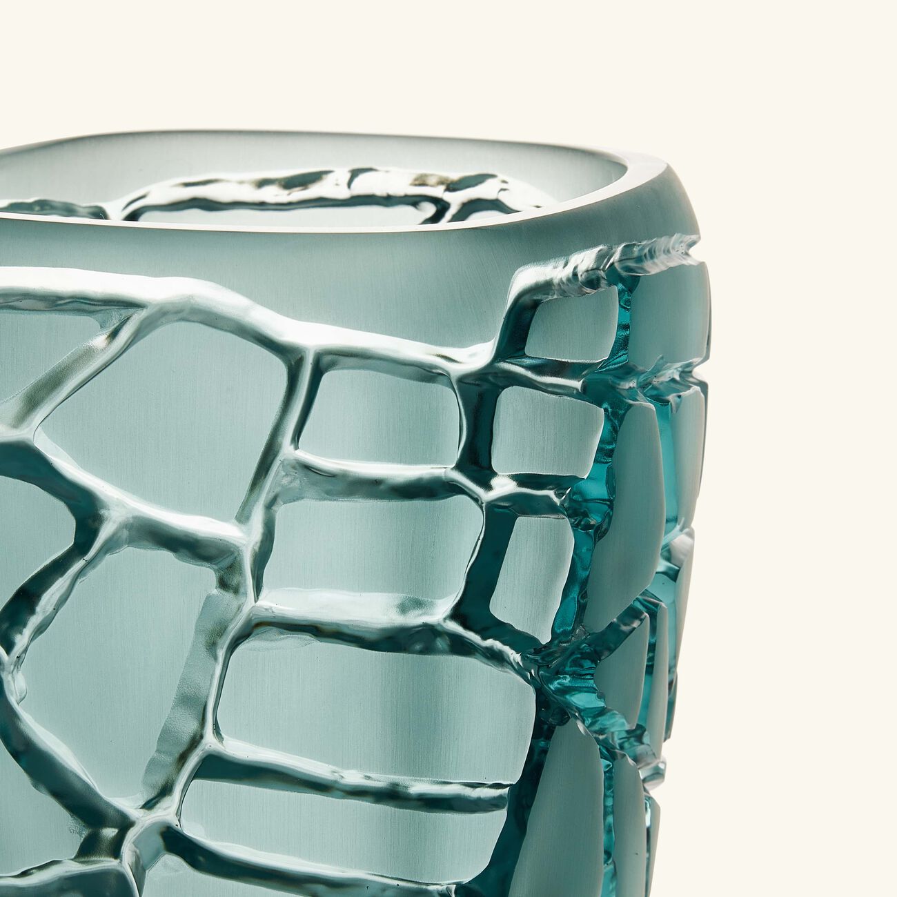 lalique terramineral magnitude vase round small blue