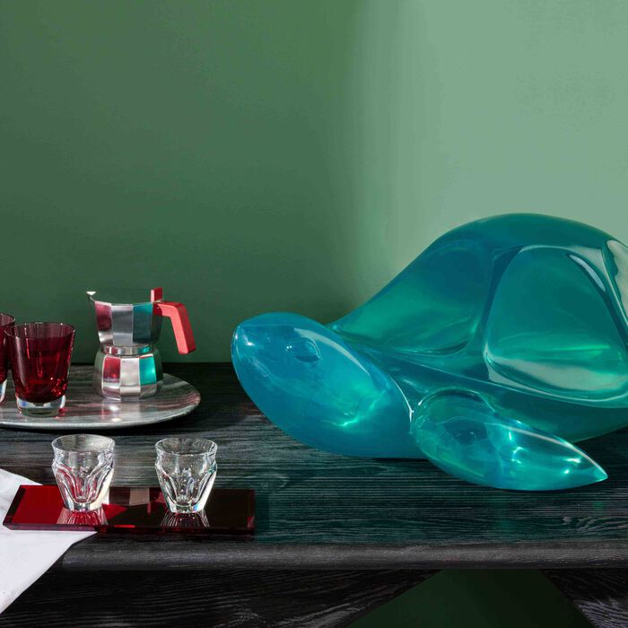 baccarat alessi tumblers and moka set clear