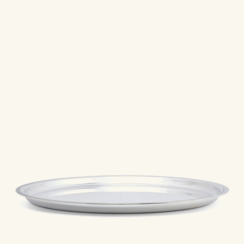 christofle malmaison serving tray round medium silver plated