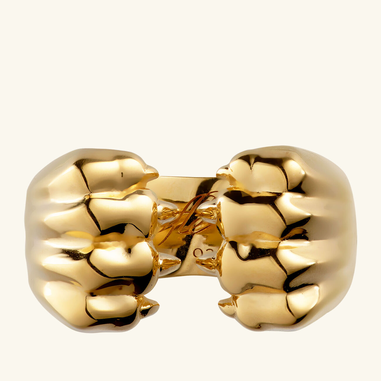 كريستوفل خاتم بات دو ليون فضي بتصميم مفتوح   مقاس 51