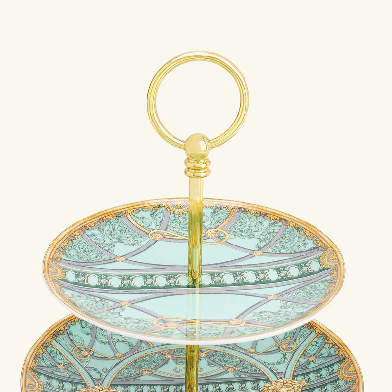 versace scala del palazzo cake stand green