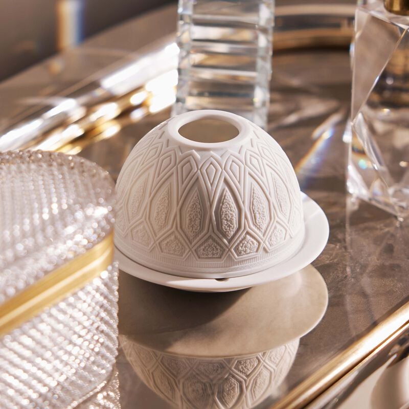 bernardaud lithophanie amana candle holder white