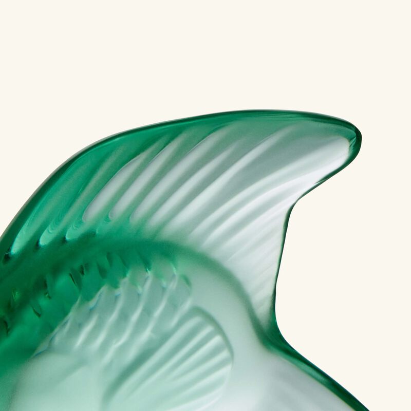 lalique fish figurine mini green