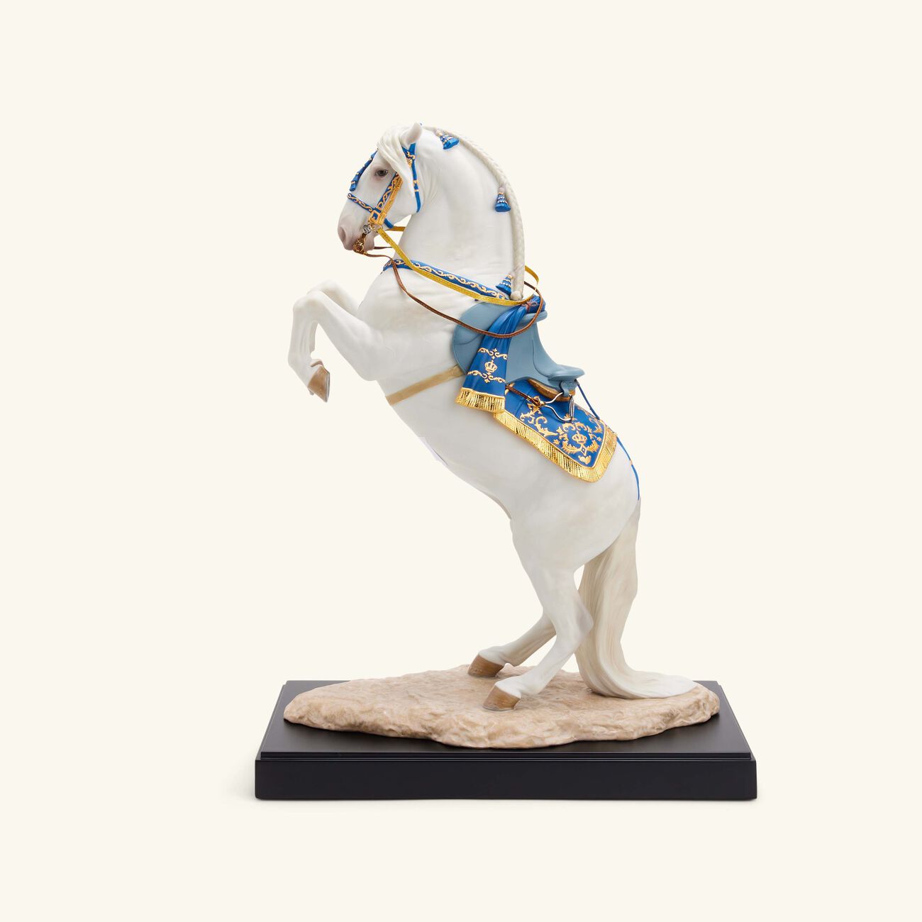 lladro spanish pure breed horse sculpture large blue limited edition