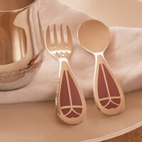 christofle quartz talisman baby flatware pink set of 2