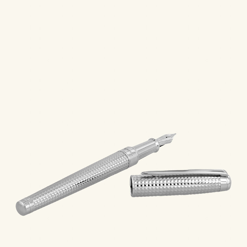اس تي دوبون قلم حبر سائل لاين دي اتيرنيتي باللون الفضي