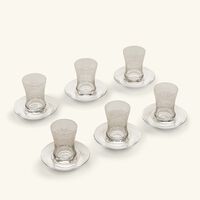 dimlaj thuluth tea cup   saucer clear set of 6