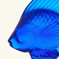 lalique fish figurine small blue