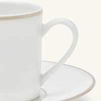 christofle gilded demitasse tea cup saucer silver