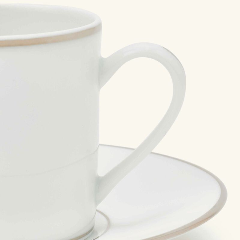christofle gilded demitasse tea cup saucer silver