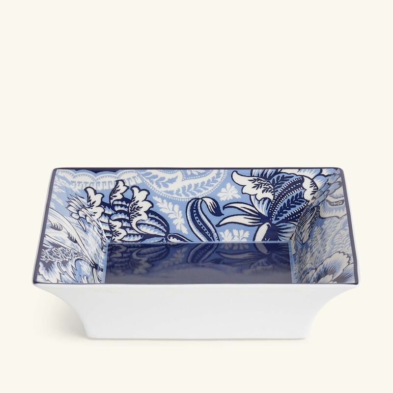 etro bloom trinket tray square small blue