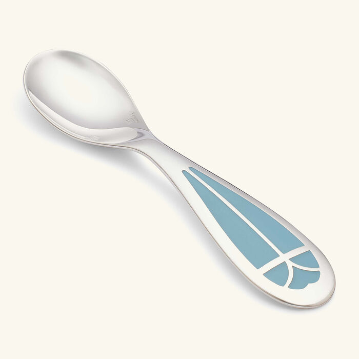 christofle quartz talisman baby spoon blue