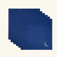 catherine denoual crescent napkin blue set of 6