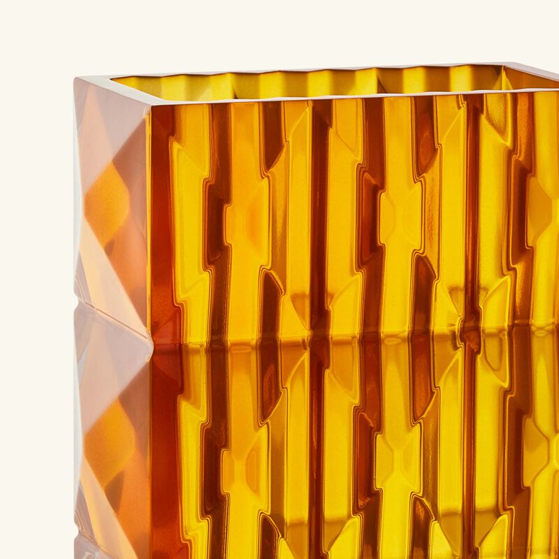 Louxor Vase Rectangular Small Amber baccarat louxor vase rectangular small amber