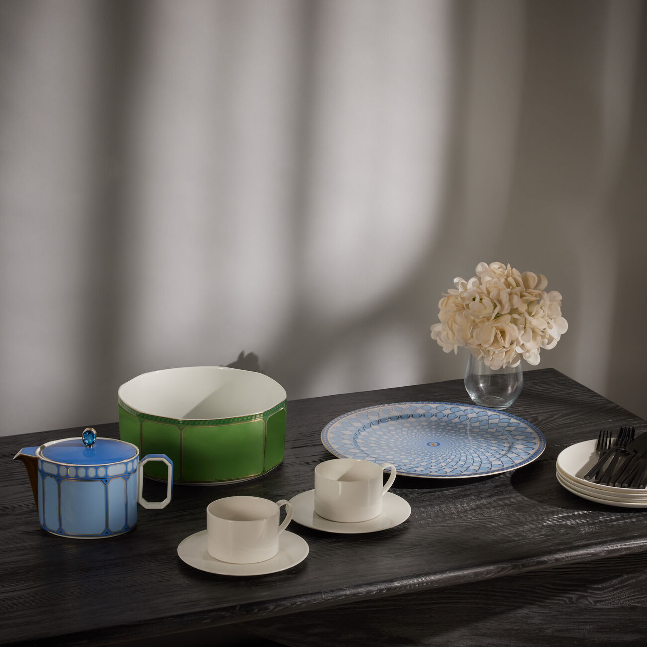 rosenthal signum azure tea pot blue