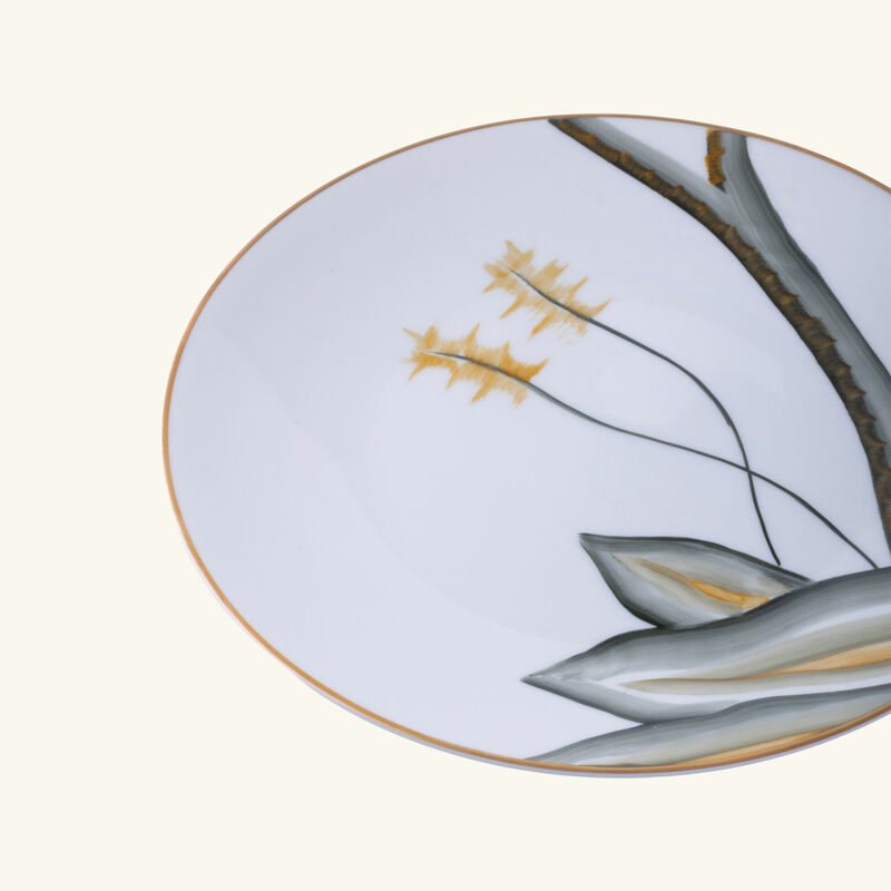 marie daage handpainted dessert plate round green 21cm