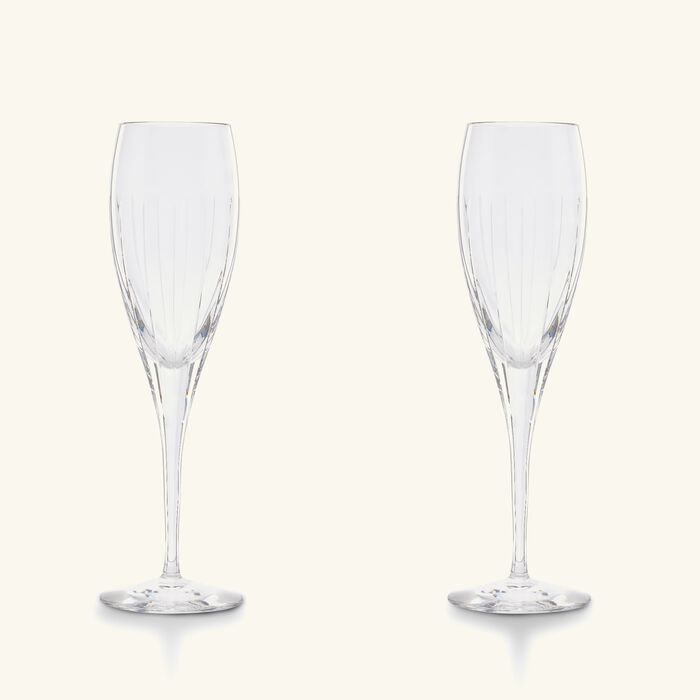 christofle iriana champagne glass clear set of 2
