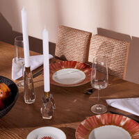 marie daage panache dinner plate round dark orange 26cm