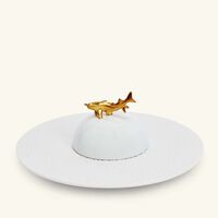 bernardaud ecume serving platter round white 18cm