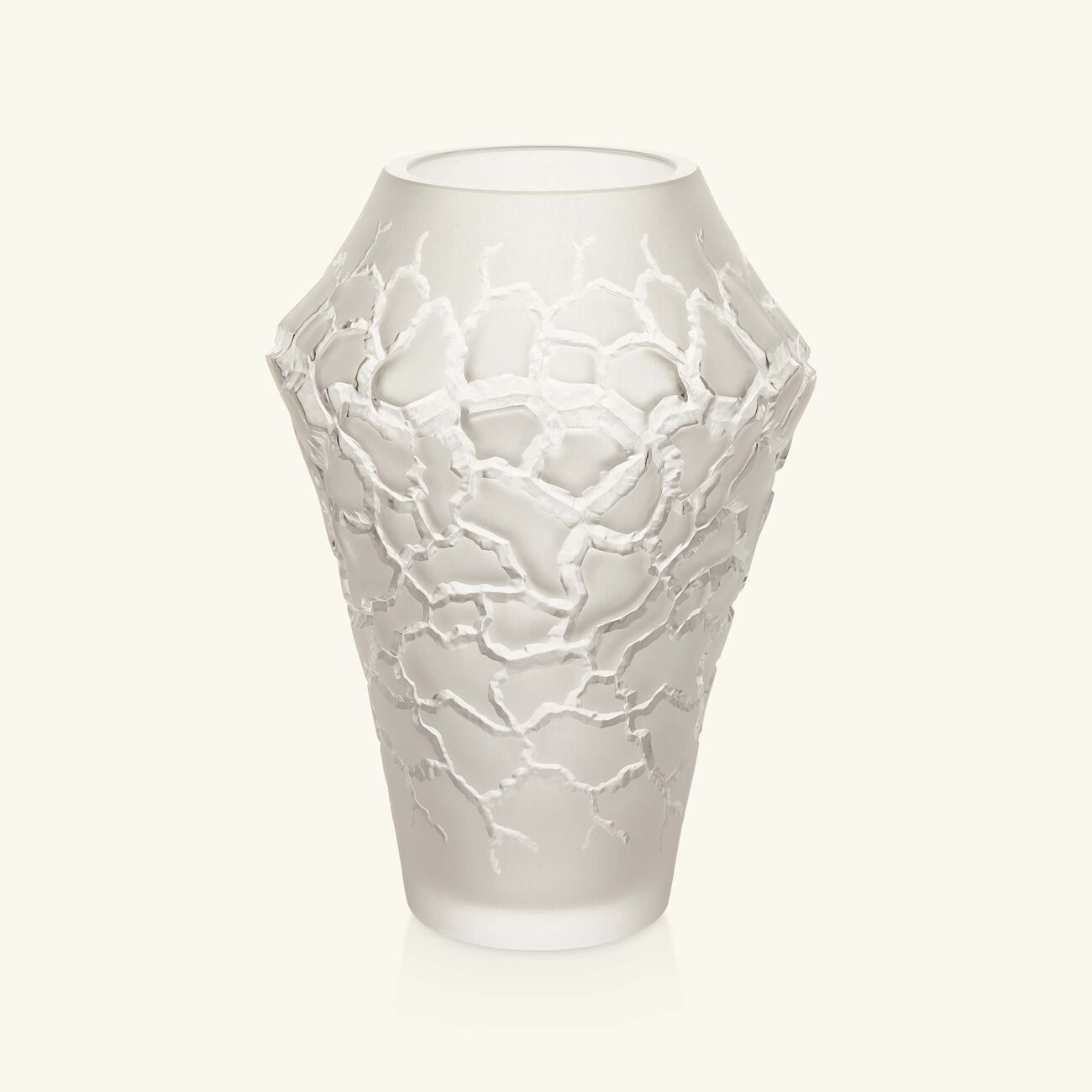 lalique terramineral caldera vase round small clear