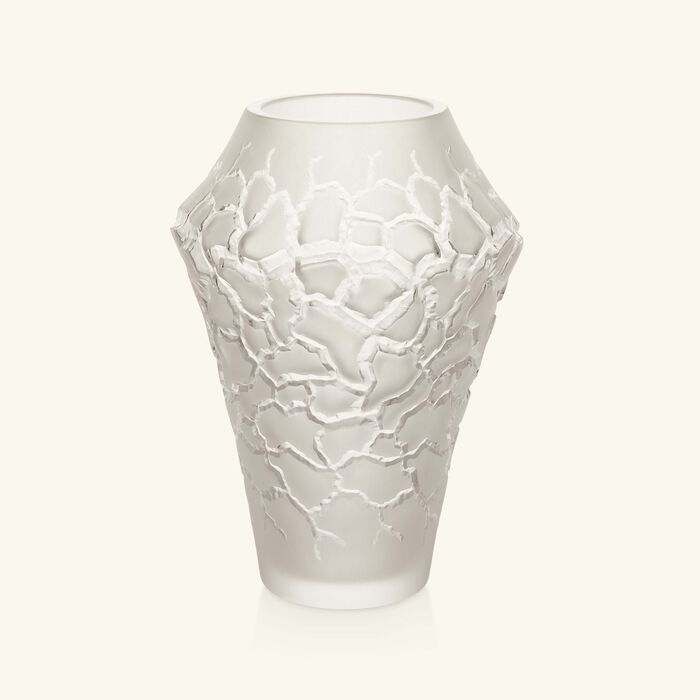 lalique terramineral caldera vase round small clear
