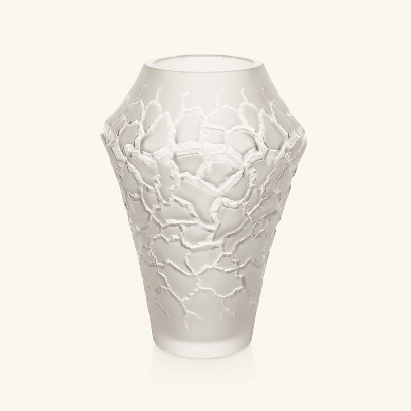 lalique terramineral caldera vase round small clear