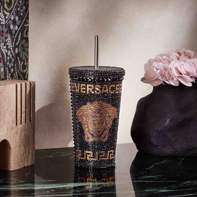 versace medusa travel cup black