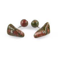Cufflinks Unakite.Silver Cufflinks Unakite.Silver, small
