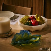 daum fleur de paon exotique bowl medium green limited edition