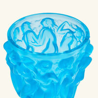 lalique bacchantes vase small blue