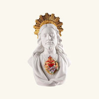 lladro sacred heart of jesus sculpture large white