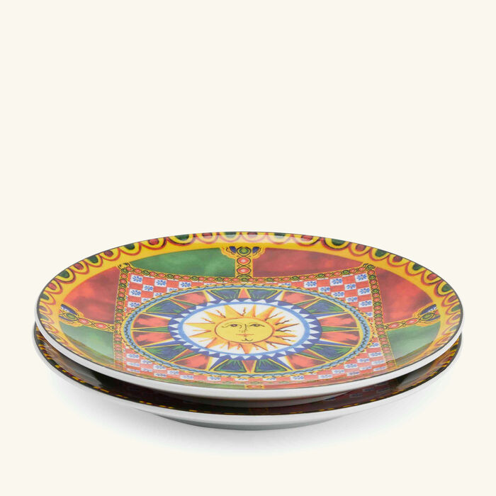 dolce gabbana casa carretto bread plate round 17cm set of 2