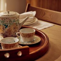 bernardaud tea cup saucer blue set of 4