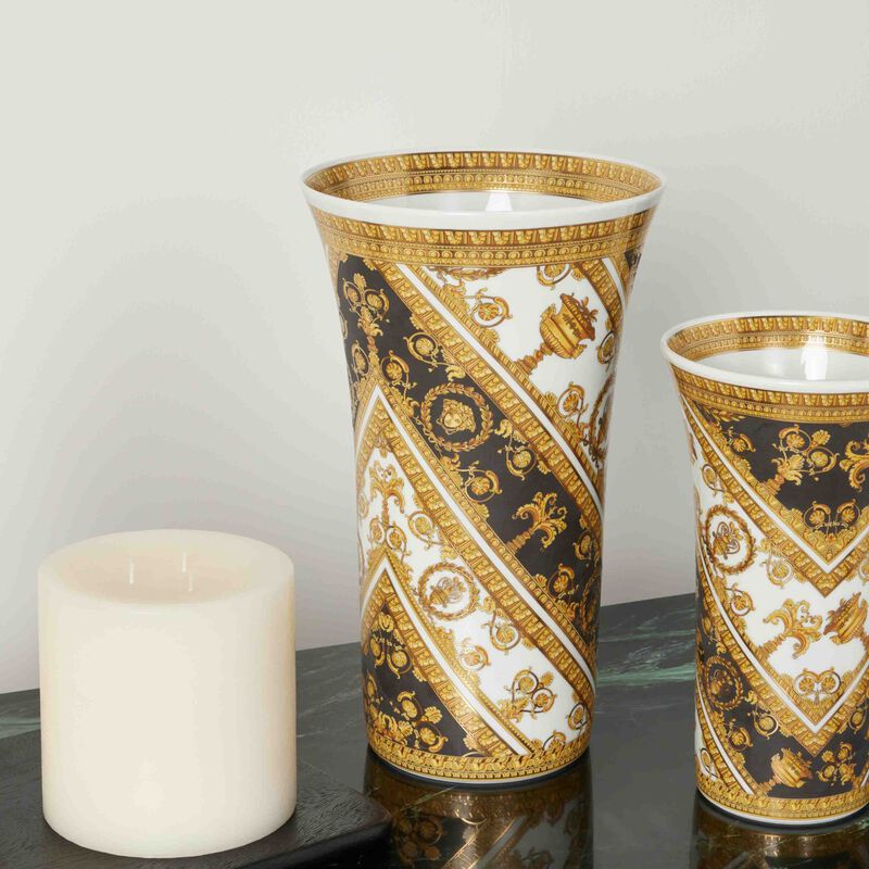 I Love Baroque Vase Medium Black versace i love baroque vase medium black