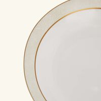 bernardaud sauvage blanc open vegetable bowl gold