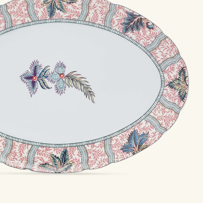 bernardaud collection braqueni  serving platter oval red 33cm