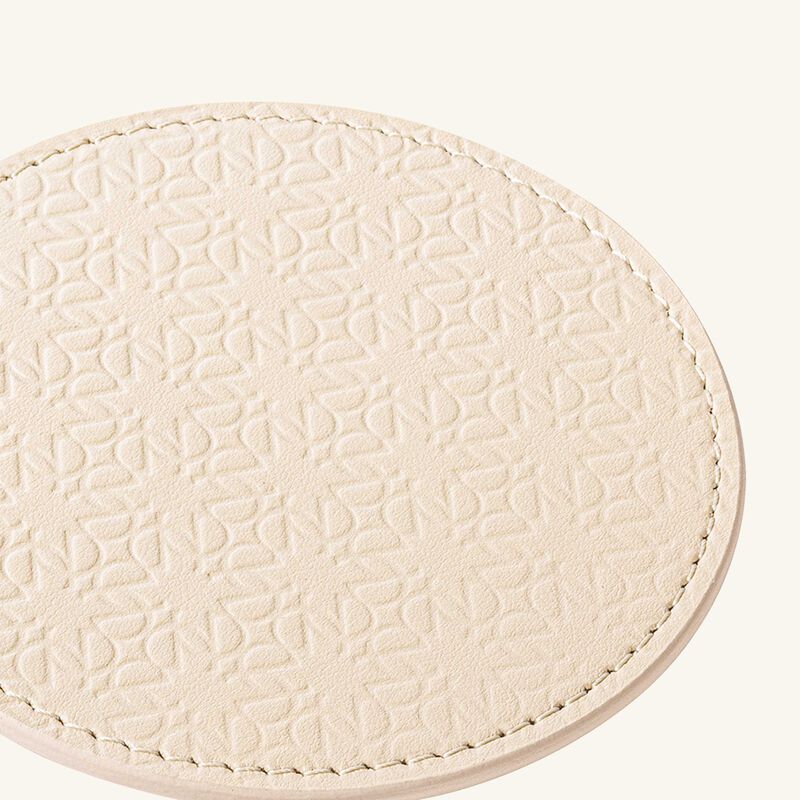 giobagnara elie saab monogram coaster torrone beige set of 2