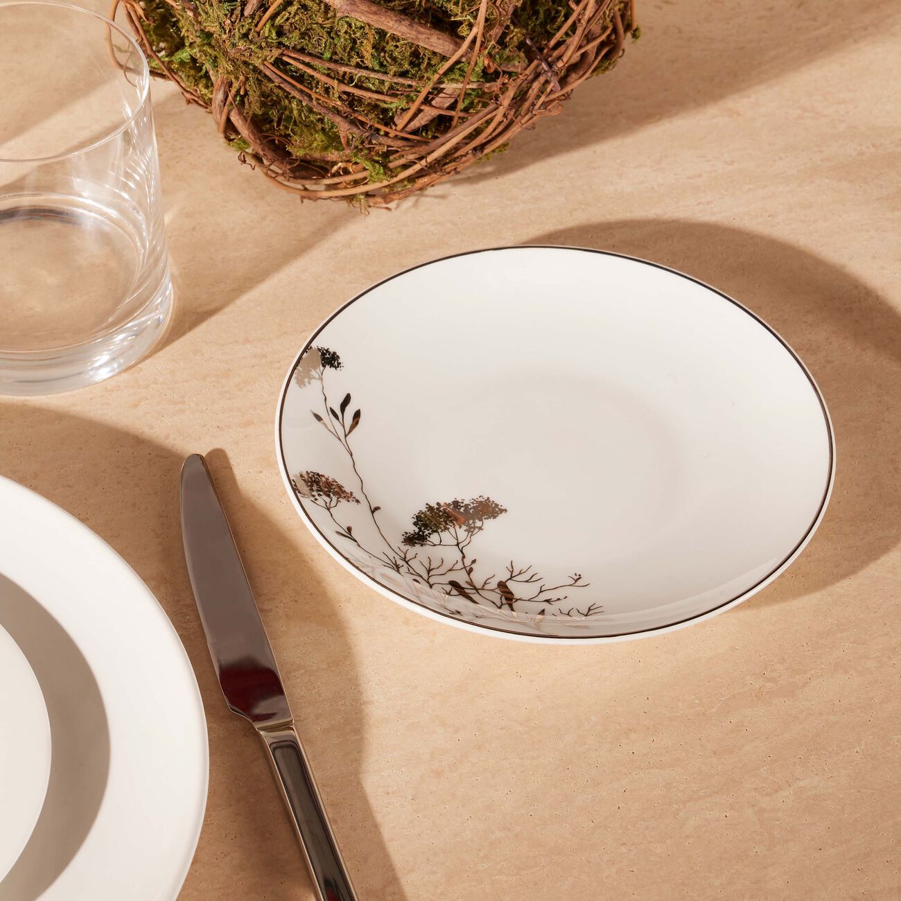 bernardaud promenade bread   butter plate round silver 16cm